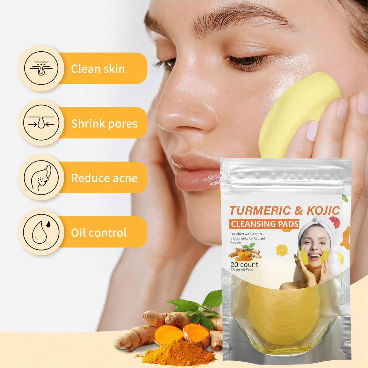 Cleansing pads benefits including pore care and oil control