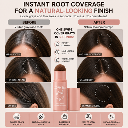 10–Second Hair Concealer Cover Grays. Fill Thin Areas. Perfect Your Hairline.