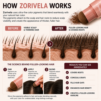10–Second Hair Concealer Cover Grays. Fill Thin Areas. Perfect Your Hairline.