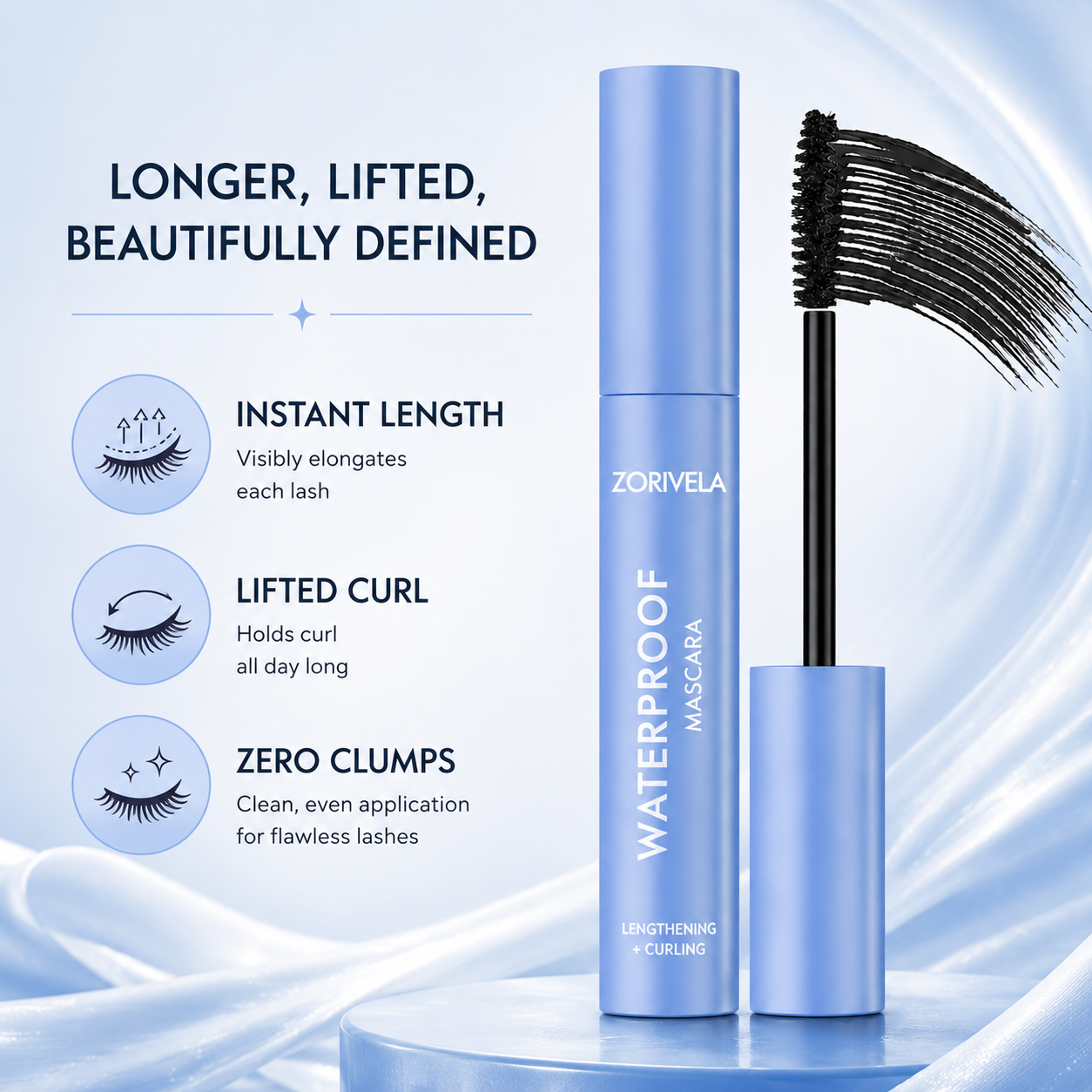 LAST DAY - BUY 1 GET 1 FREE💜Waterproof Curling & Lengthening Mascara