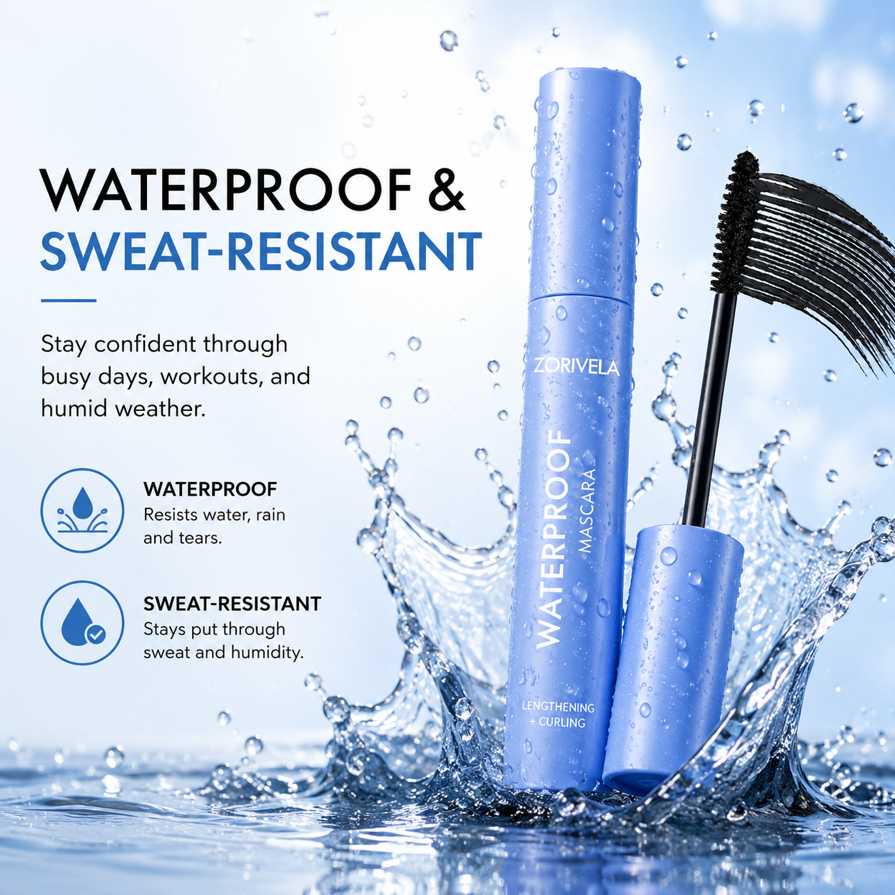 LAST DAY - BUY 1 GET 1 FREE💜Waterproof Curling & Lengthening Mascara