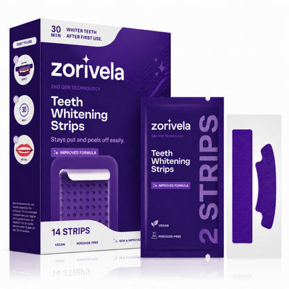 Zorivela®  whitening strips – Whiten Faster, Smile Brighter