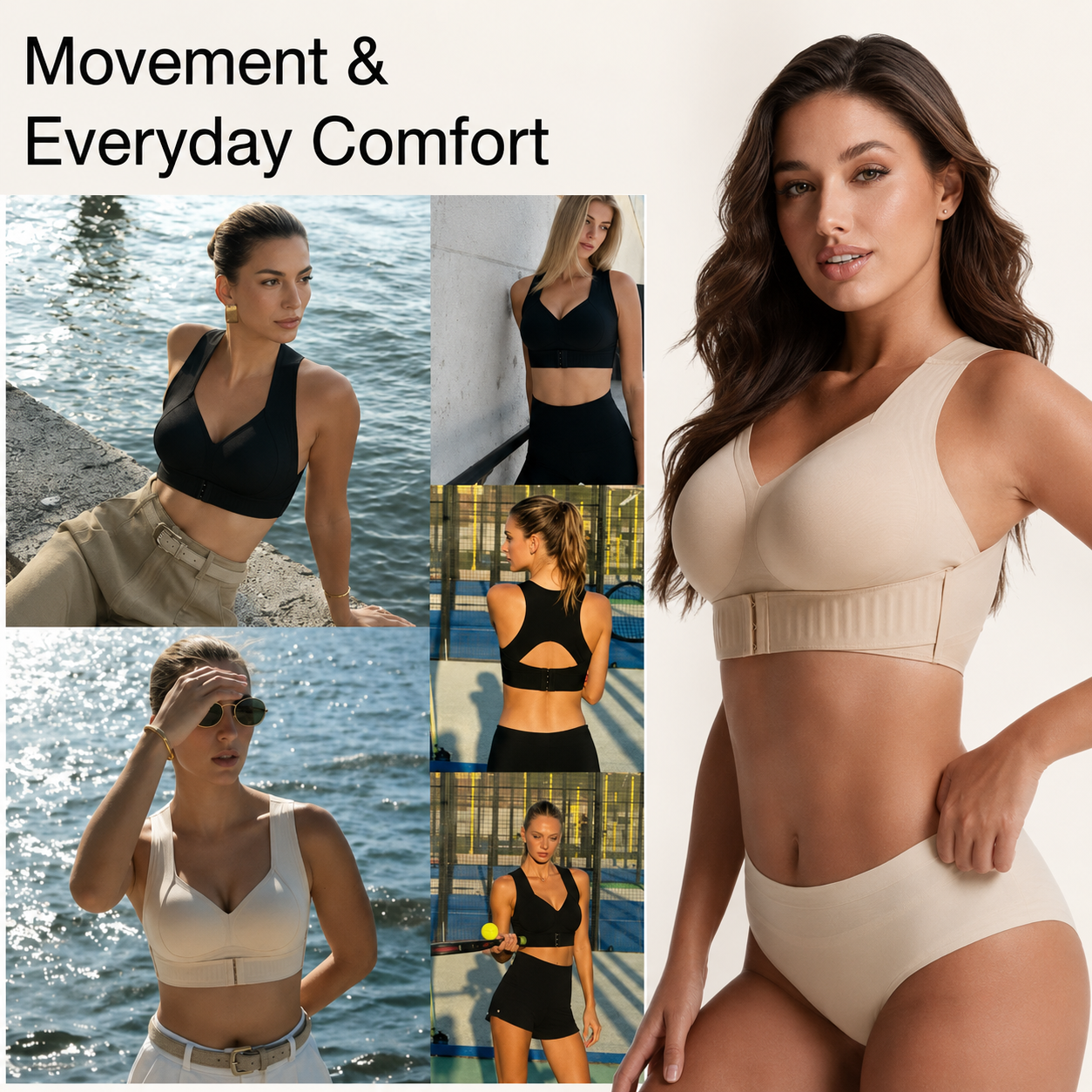 Zorivela wireless bra for everyday movement