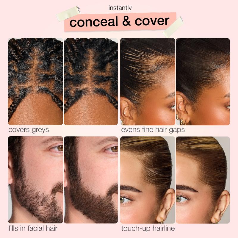 10–Second Hair Concealer Cover Grays. Fill Thin Areas. Perfect Your Hairline.