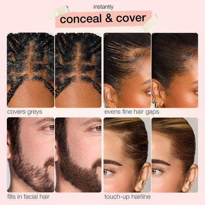 10–Second Hair Concealer Cover Grays. Fill Thin Areas. Perfect Your Hairline.