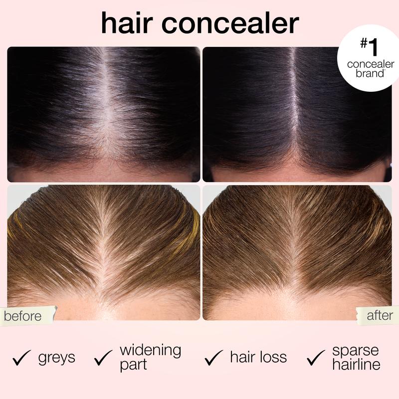 10–Second Hair Concealer Cover Grays. Fill Thin Areas. Perfect Your Hairline.