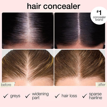 10–Second Hair Concealer Cover Grays. Fill Thin Areas. Perfect Your Hairline.